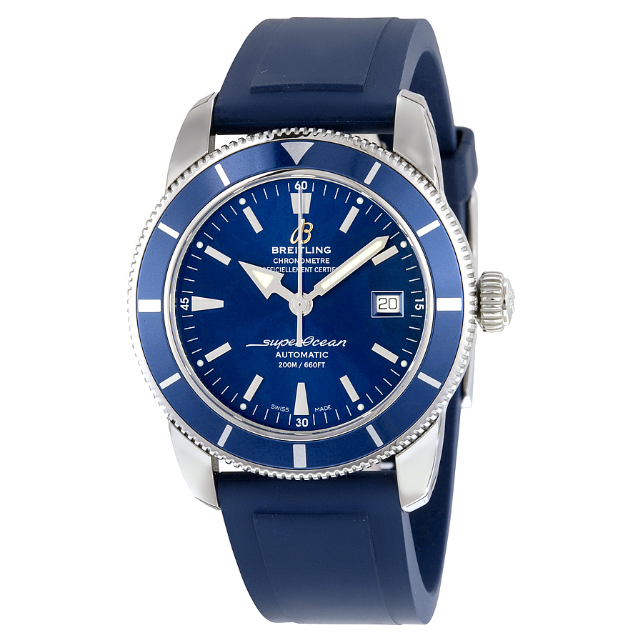 Breitling Superocean Heritage 42 Blue Dial Blue Rubber Men's Watch A1732116-C832B
