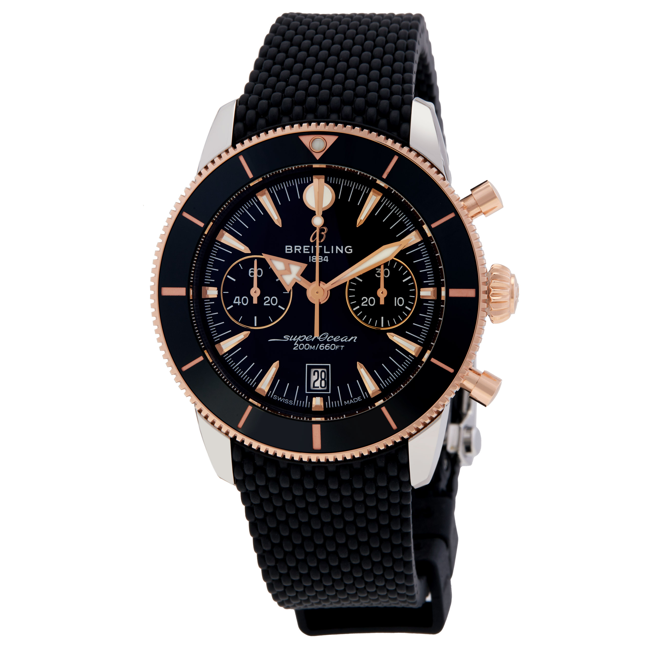 Superocean Heritage Chronograph Automatic Chronometer Black Dial Men's Watch