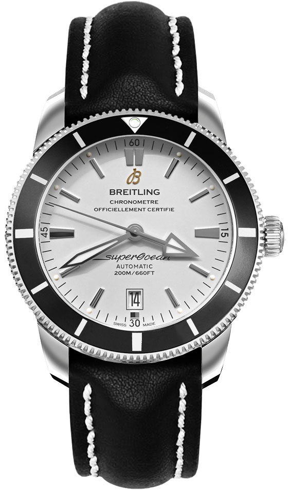 Breitling Superocean Heritage II Automatic Men's Black Leather Watch AB201012/G827-436X