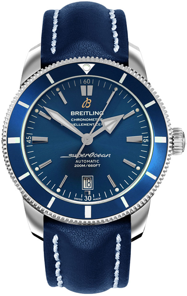 Breitling Superocean Heritage II Automatic Men's Blue Leather Watch AB202016/C961-101X