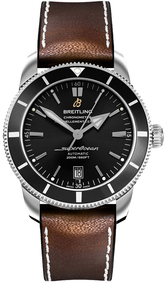 Breitling Superocean Heritage II Automatic Men's Brown Leather/ Rubber Watch AB201012/BF73-294S