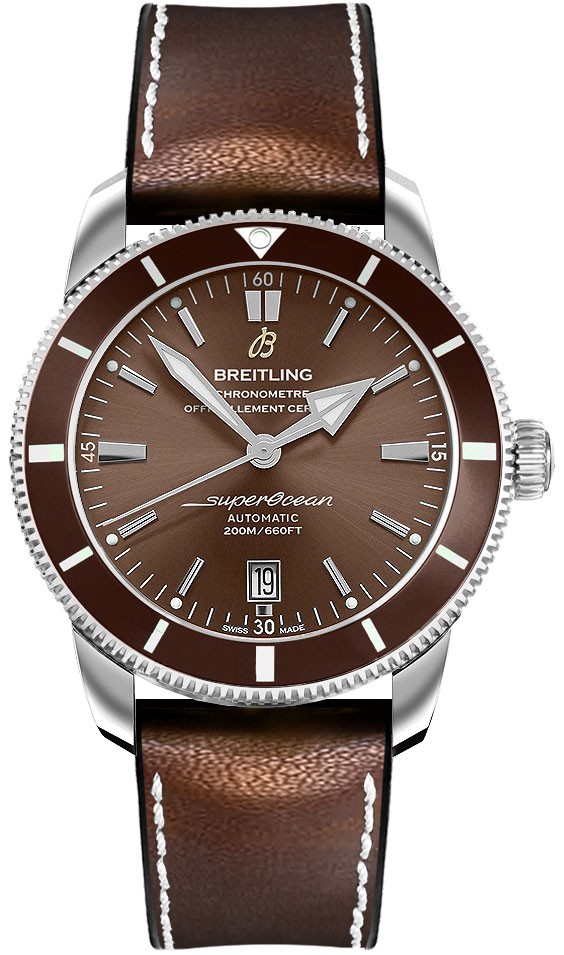 Breitling Superocean Heritage II Men's Brown Leather/ Rubber Watch AB201033/Q617-294S