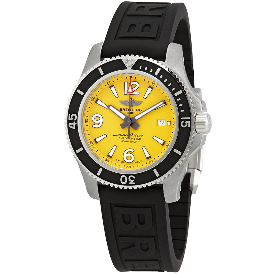 Breitling Superocean II Automatic Yellow Dial Men's Watch A17367021I1S2