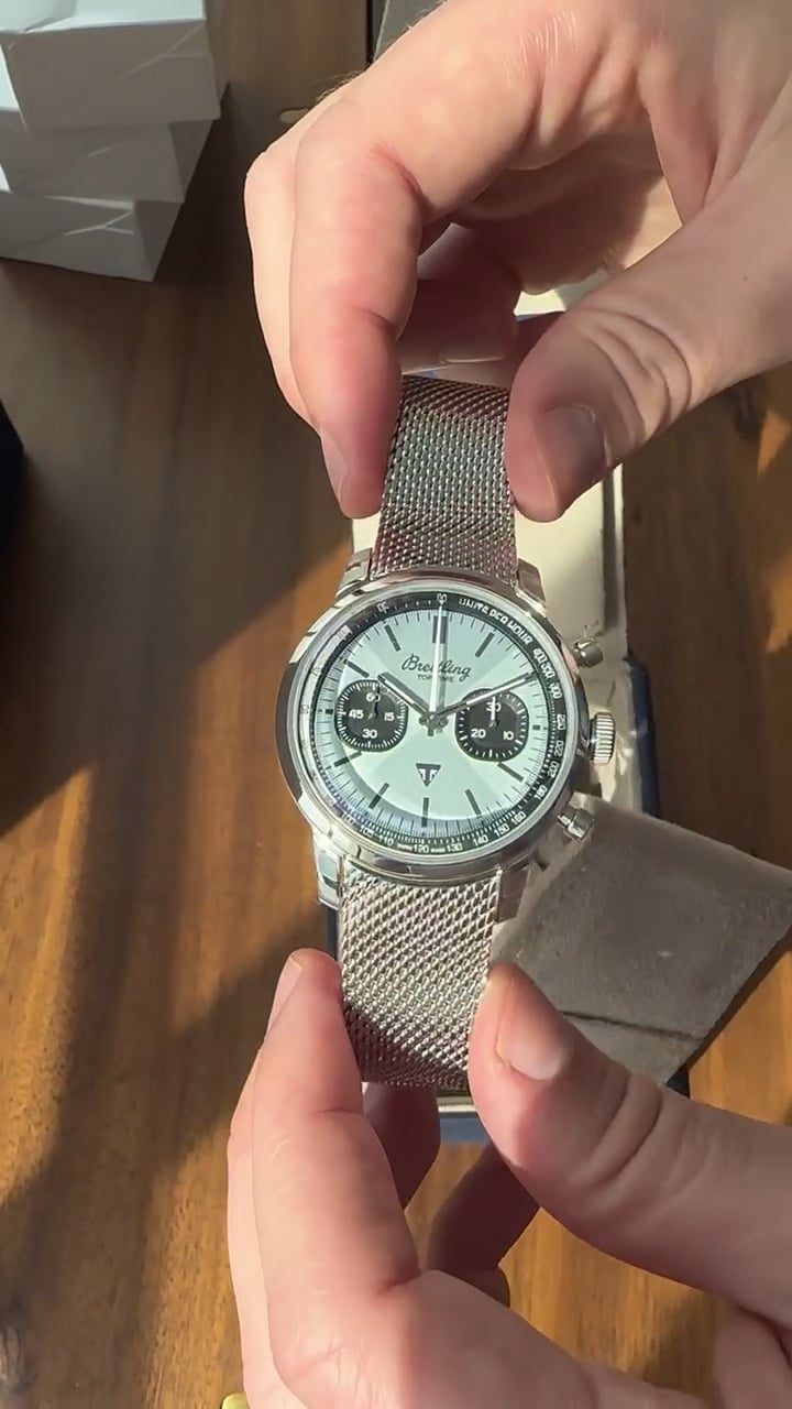 Breitling Top Time Chronograph Automatic Chronometer Blue Dial