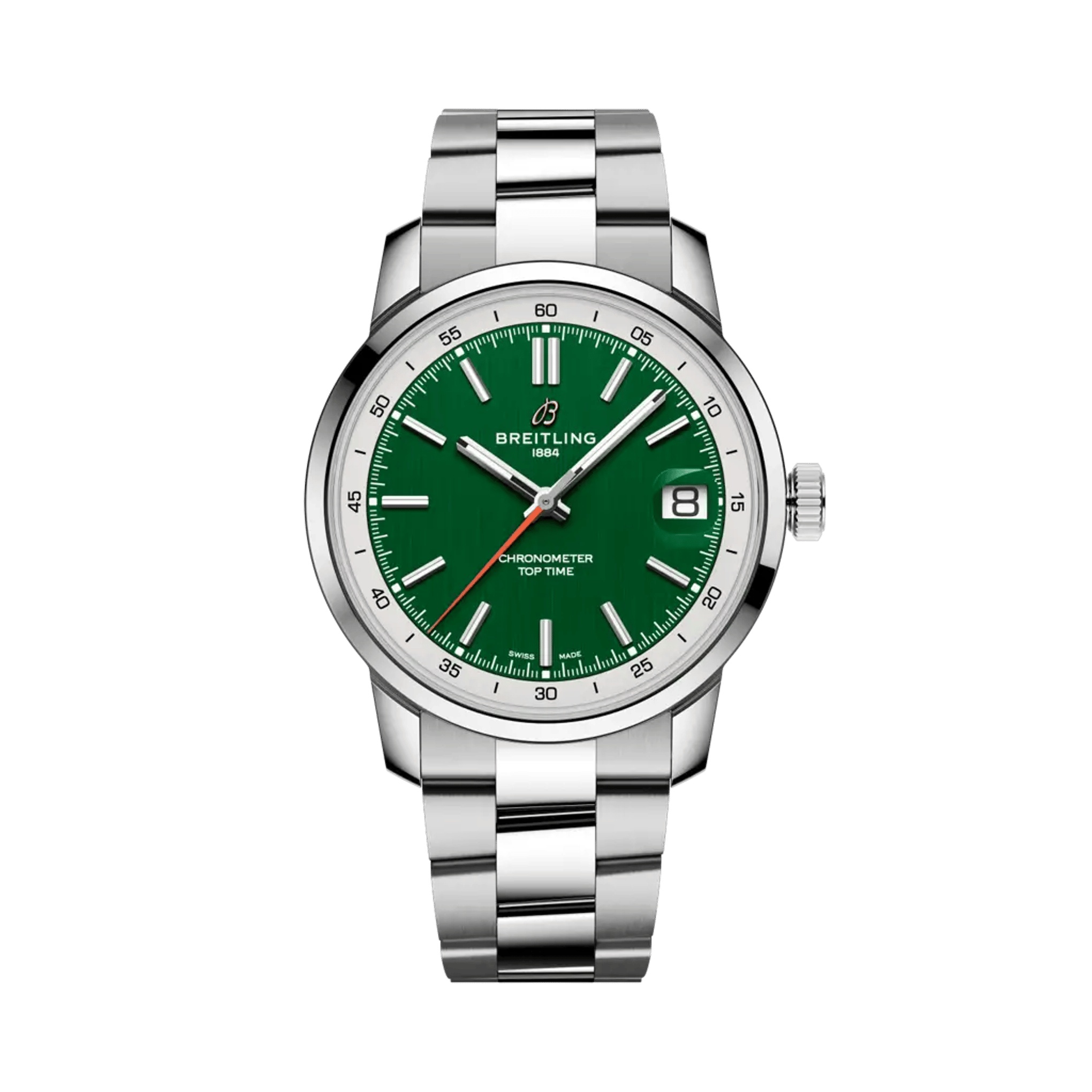 Breitling Top Time Hand Wind Green Dial Men's Watch AB3113A71L1A1