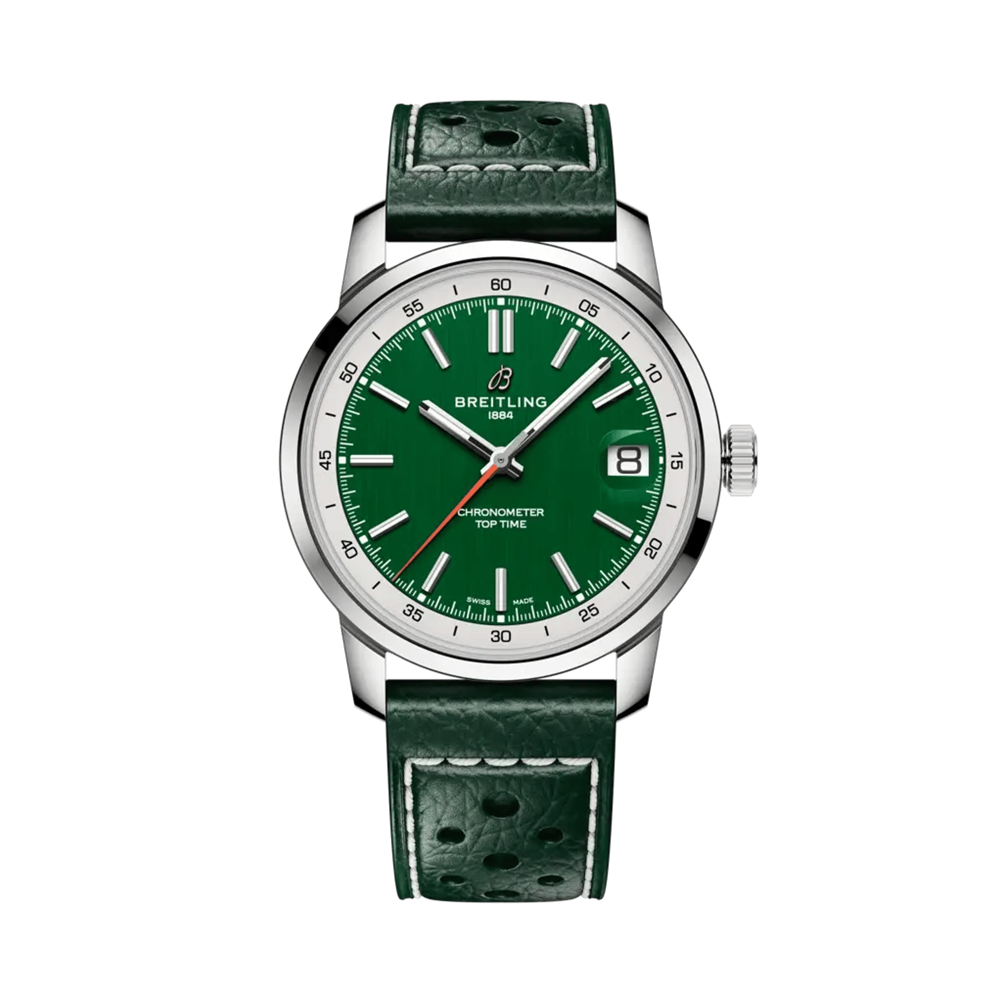 Breitling Top Time Hand Wind Green Dial Men's Watch AB3113A71L1X1