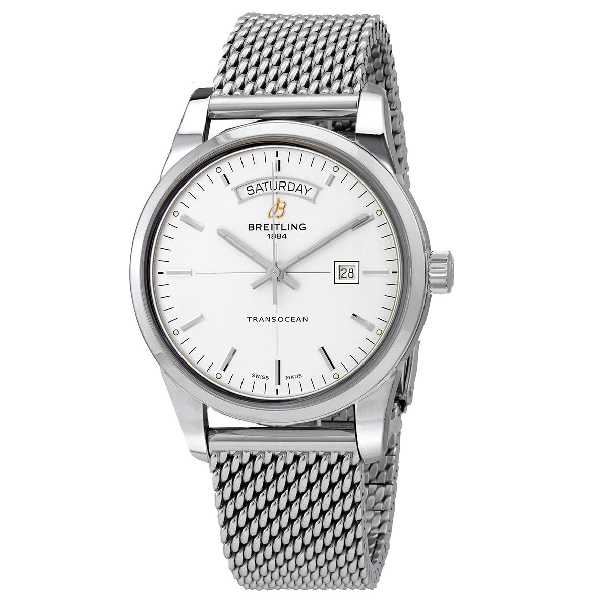 Breitling Transocean Automatic Silver Dial Men's Watch A45310121G1A1