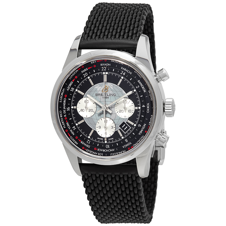 Breitling Transocean Chronograph Automatic Black Dial Men's Watch AB0510U4/BB62-256S