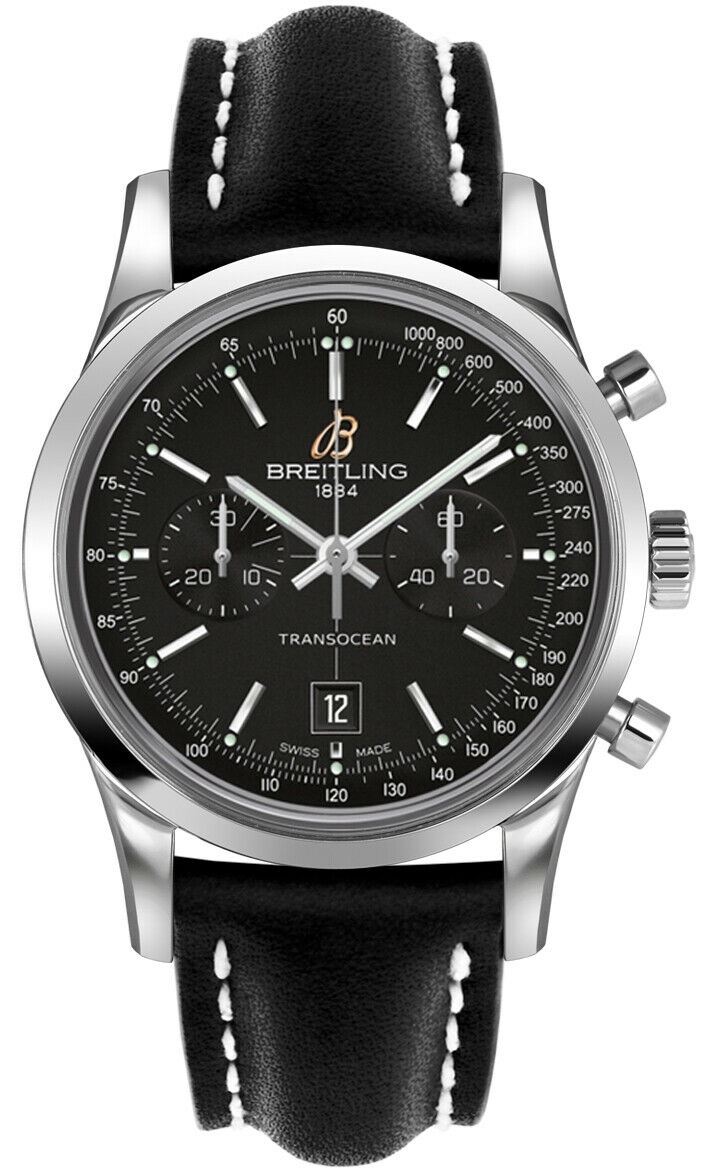 Breitling Transocean Chronograph Automatic Black Dial Watch A4131012/BC06-429X