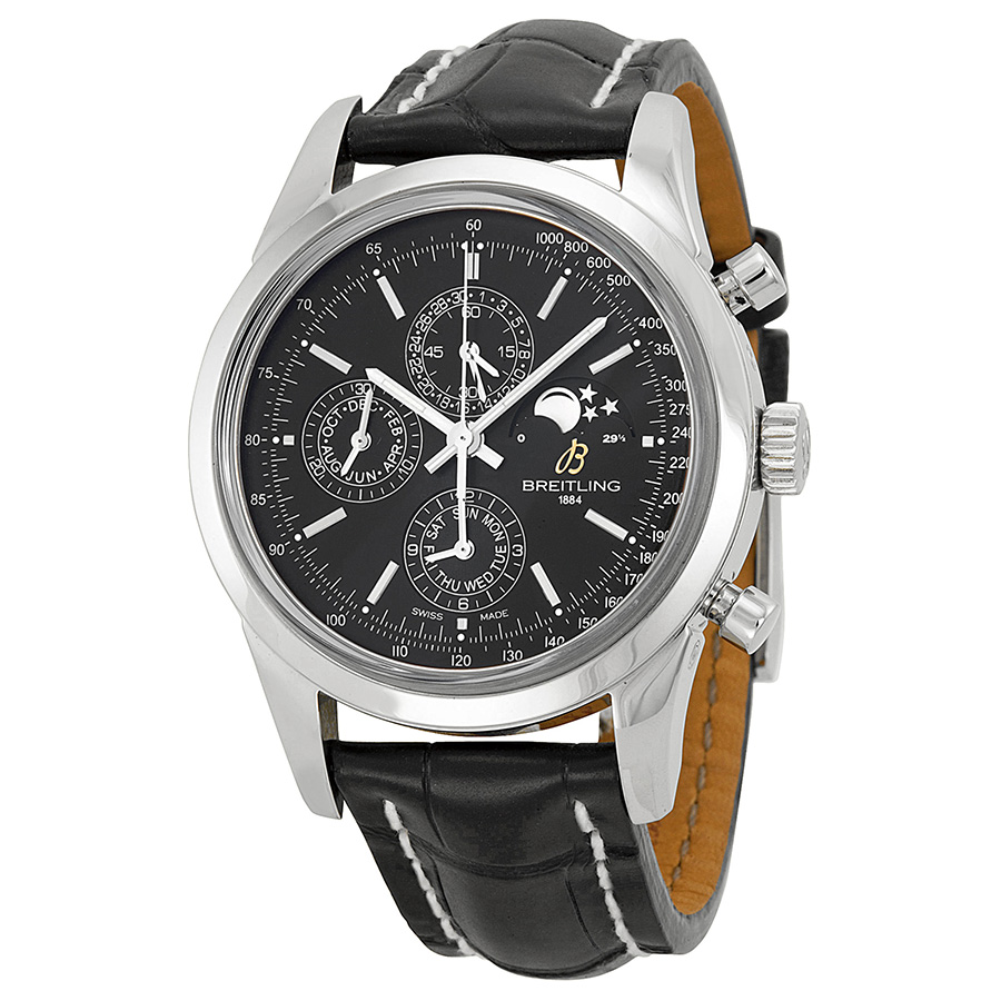 Breitling Transocean Chronograph Black Dial Black Men's Watch A1931012-BB68BKCT