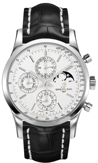 Breitling Transocean Chronograph Silver Dial Automatic Men's Watch A1931012-G750BKCT