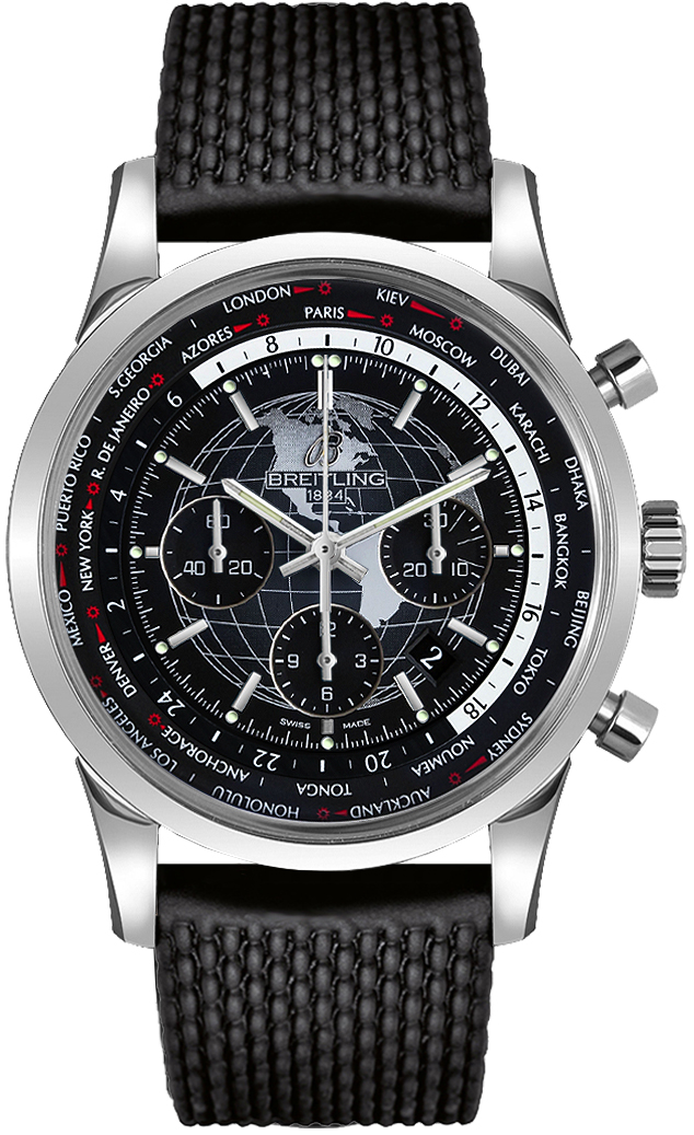 Breitling Transocean Chronograph Unitime Automatic Men's Watch AB0510U4/BE84-256S