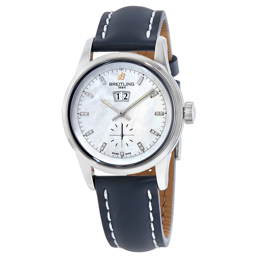 Breitling Transocean Mother of Pearl Diamond Dial Unisex Watch A1631012-A765BLLT