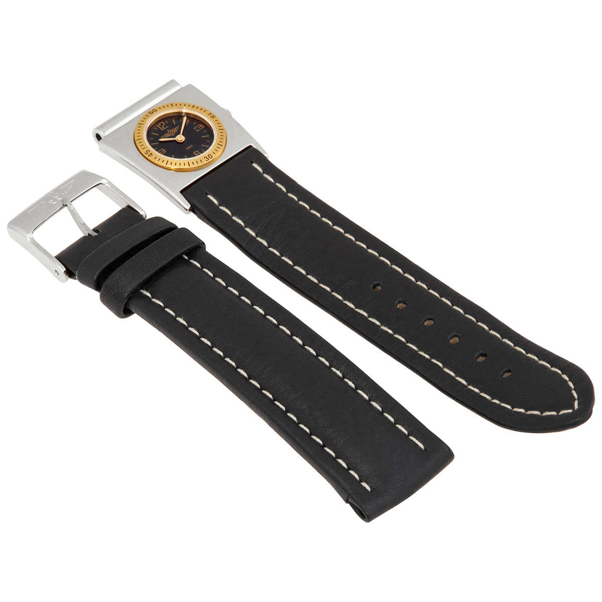 Breitling Unisex Leather Watch Band With Second Time Zone Attachment B6107211/B204.141X.A18
