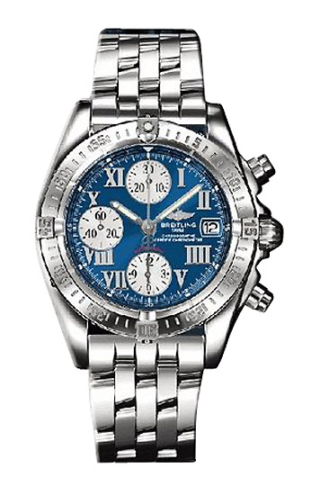 Breitling Windrider Chrono Cockpit Steel Blue Men's Watch A1335812-C678SS