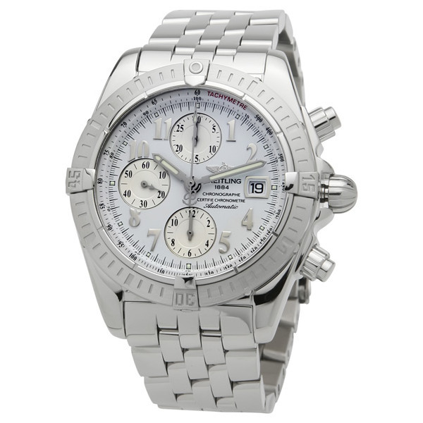 Breitling Windrider Chronomat Evolution Steel White Men's Watch A1335611-A573SS