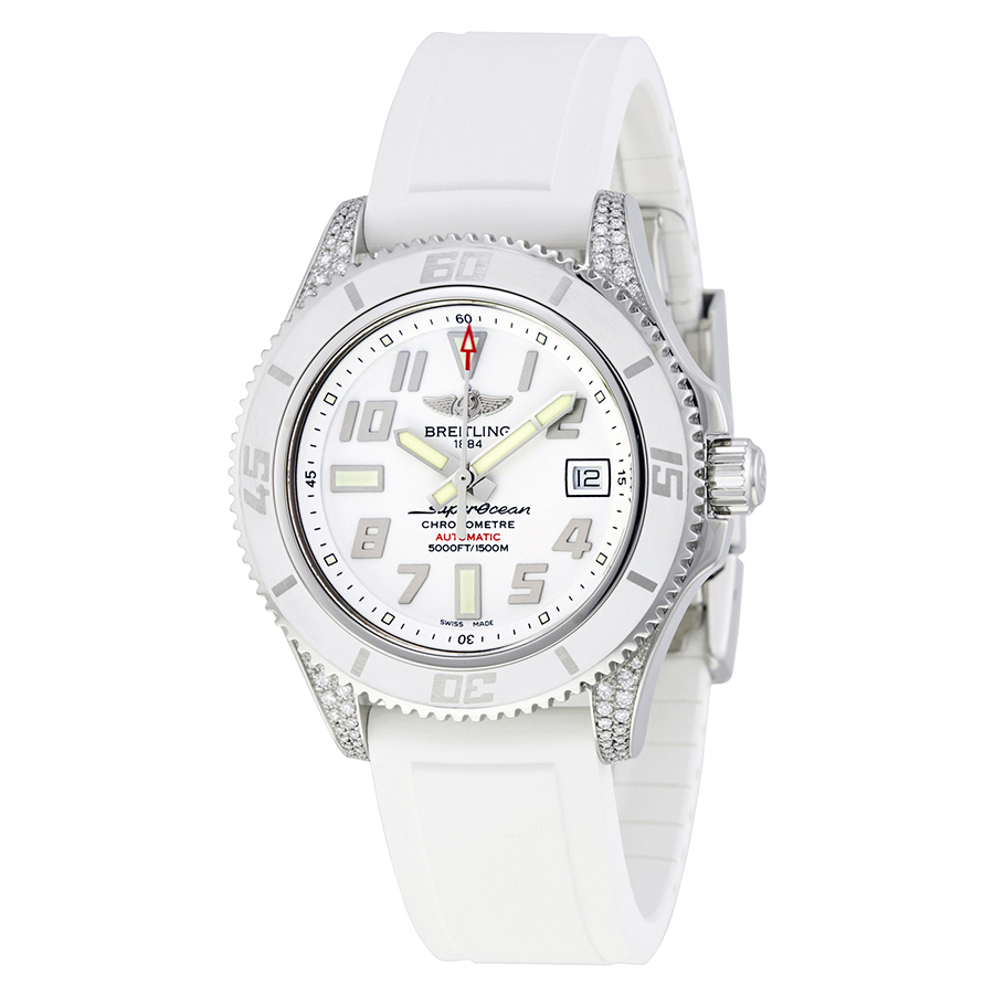 Brietling Superocean 42 Diamond Automatic Unisex Watch A17364AR-A763WHPD