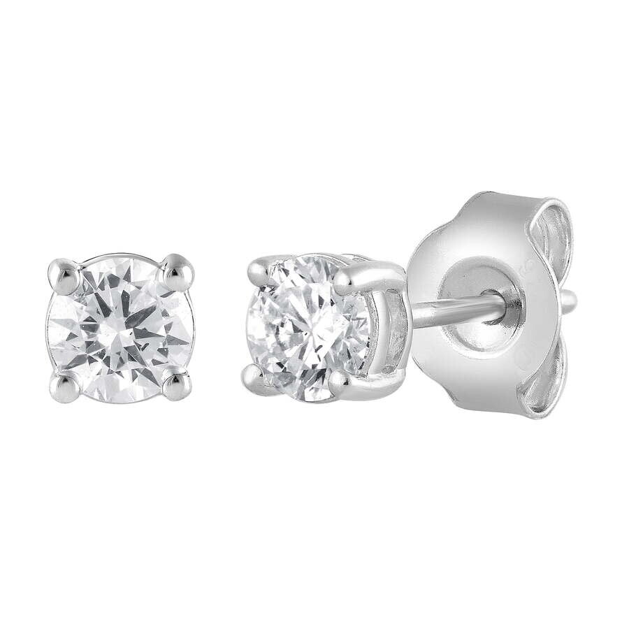 Brilliant Diamond 10kt White Gold 0.50 Carat Lab Grown Diamond Stud Earrings For Women In White