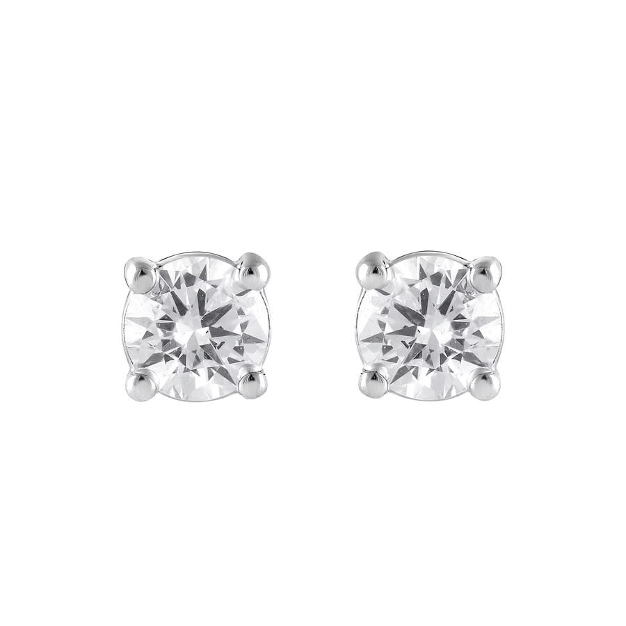 Brilliant Diamond 10kt White Gold 0.50 Carat Lab Grown Diamond Stud Earrings For Women In White
