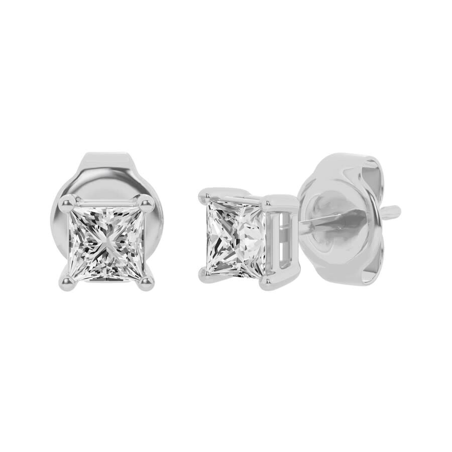 Brilliant Diamond 10kt White Gold 1.00 Carat Lab Grown Diamond Stud Earrings For Women In White