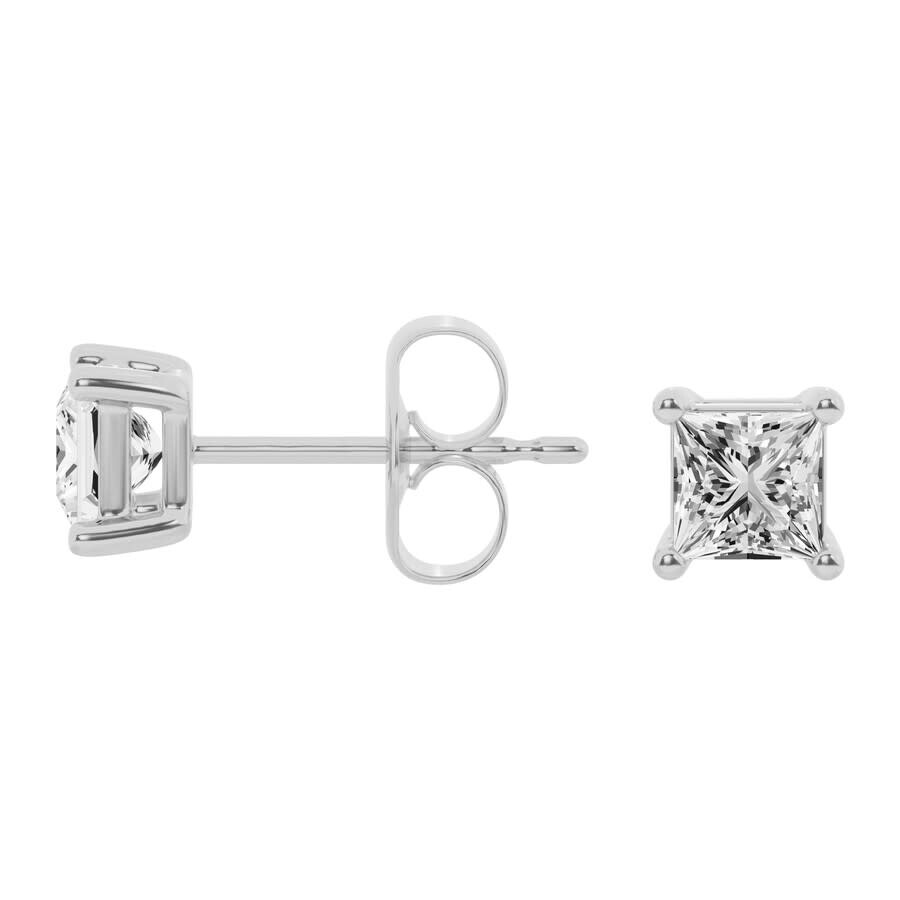 Brilliant Diamond 10kt White Gold 1.00 Carat Lab Grown Diamond Stud Earrings For Women In White