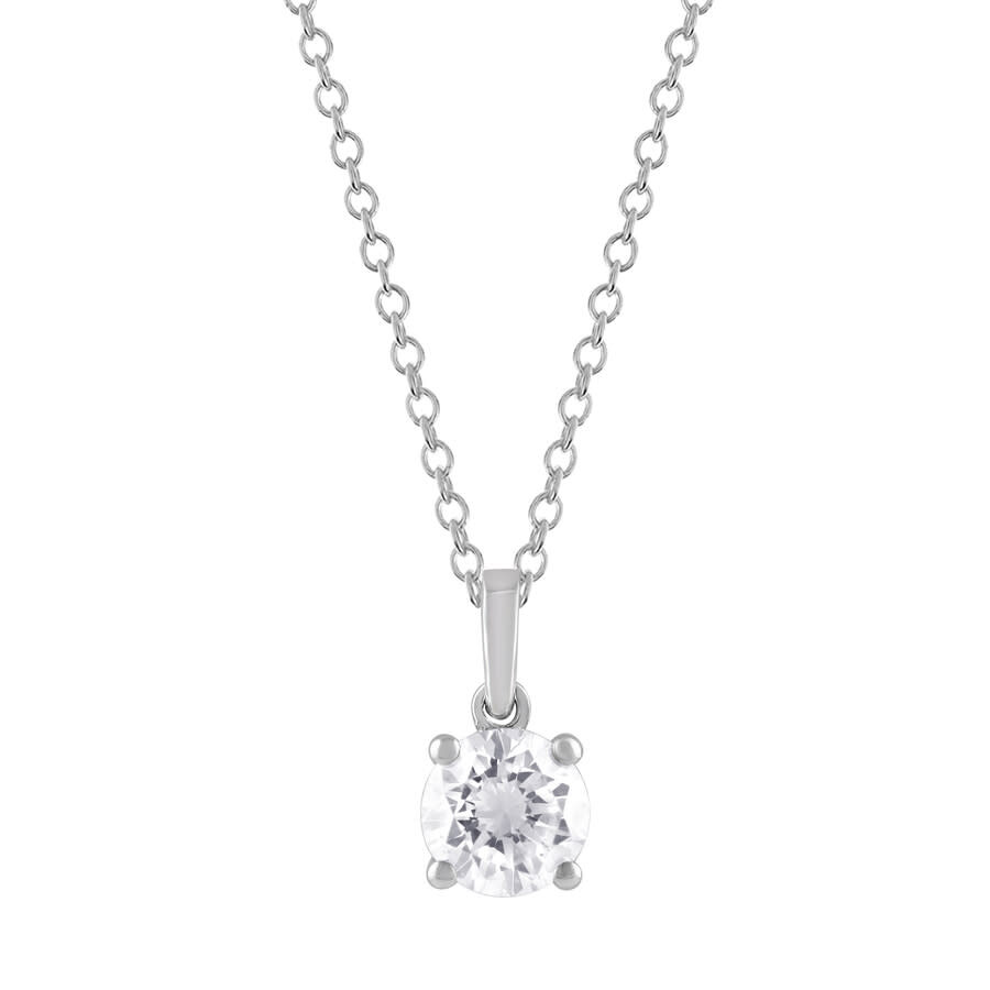Brilliant Diamond 14kt White Gold 0.45 Carat Lab Grown Diamond Pendant Necklace For Women In White