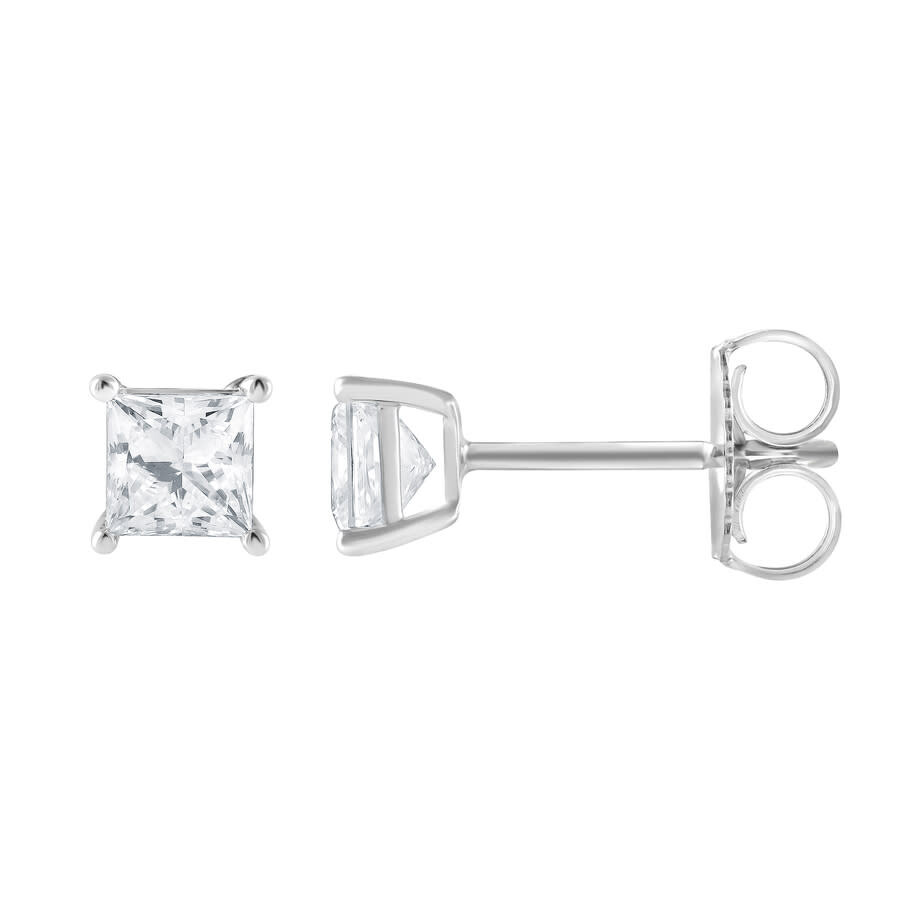 Brilliant Diamond 14kt White Gold 0.80 Carat Lab Grown Diamond Stud Earrings For Women