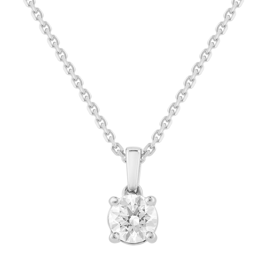 Brilliant Diamond 14kt White Gold 1.00 Carat Lab Grown Diamond Pendant Necklace For Women In White