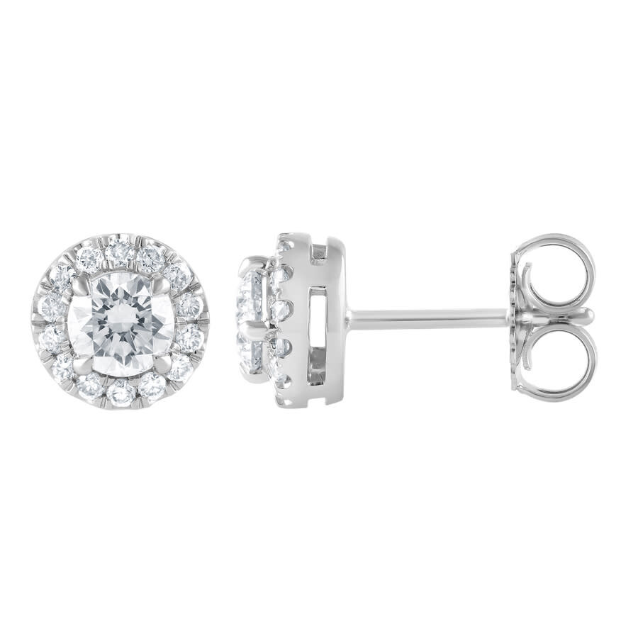 Brilliant Diamond 14kt White Gold 1.00 Carat Lab Grown Diamond Stud Earrings For Women In White