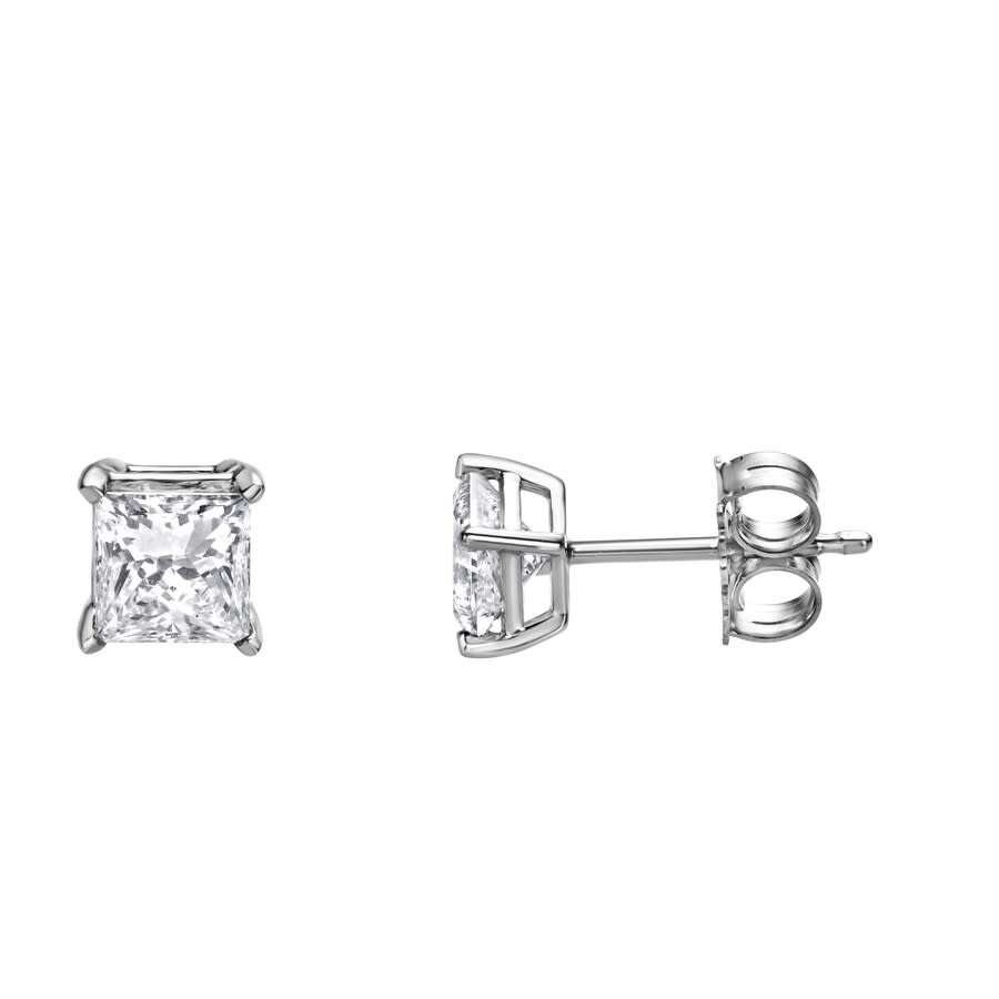 Brilliant Diamond 14kt White Gold 1.20 Carat Lab Grown Diamond Stud Earrings For Women In White