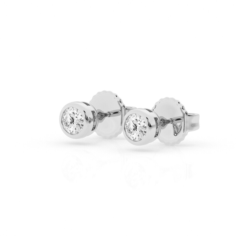 Brilliant Diamond 14kt White Gold 1.25 Carat Lab Grown Diamond Stud Earrings For Women In White