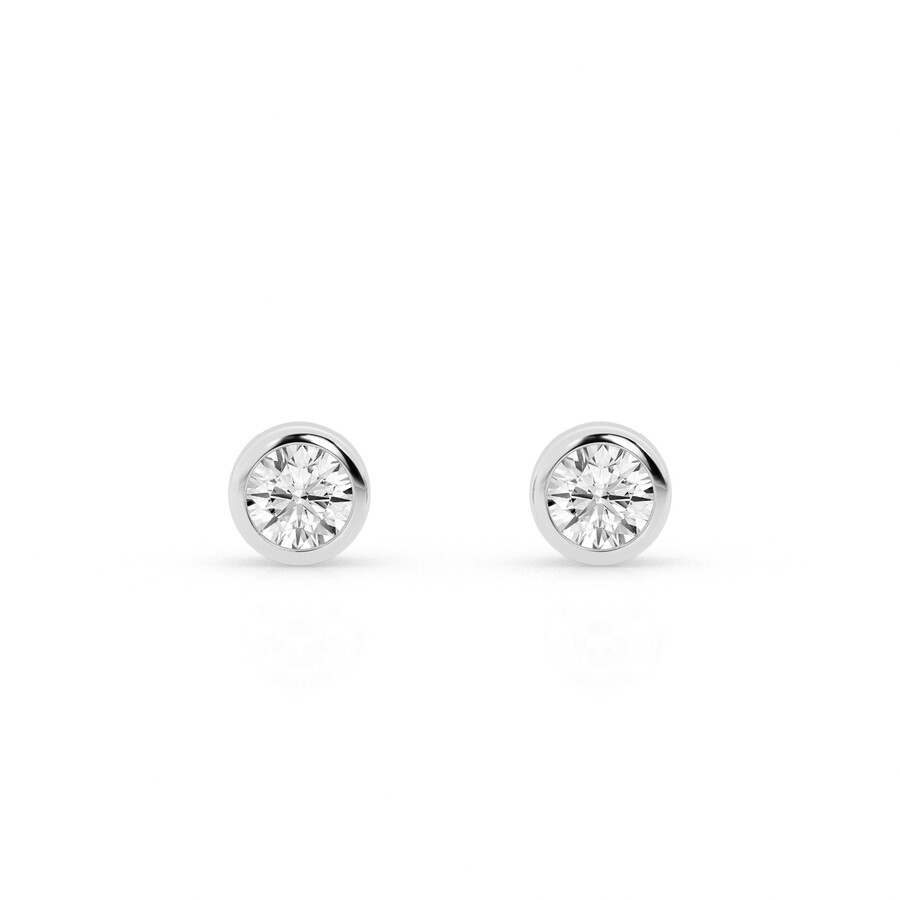 Brilliant Diamond 14kt White Gold 1.25 Carat Lab Grown Diamond Stud Earrings For Women In White