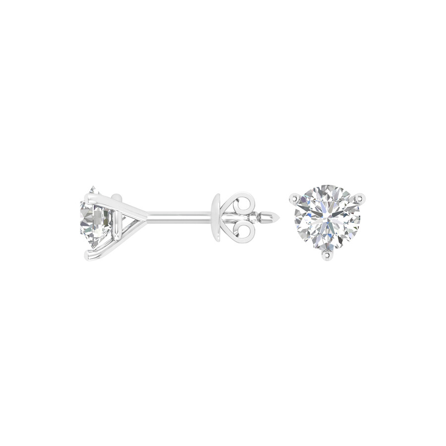 Brilliant Diamond 14kt White Gold 1.50 Carat Lab Grown Diamond Stud Earrings For Women In White