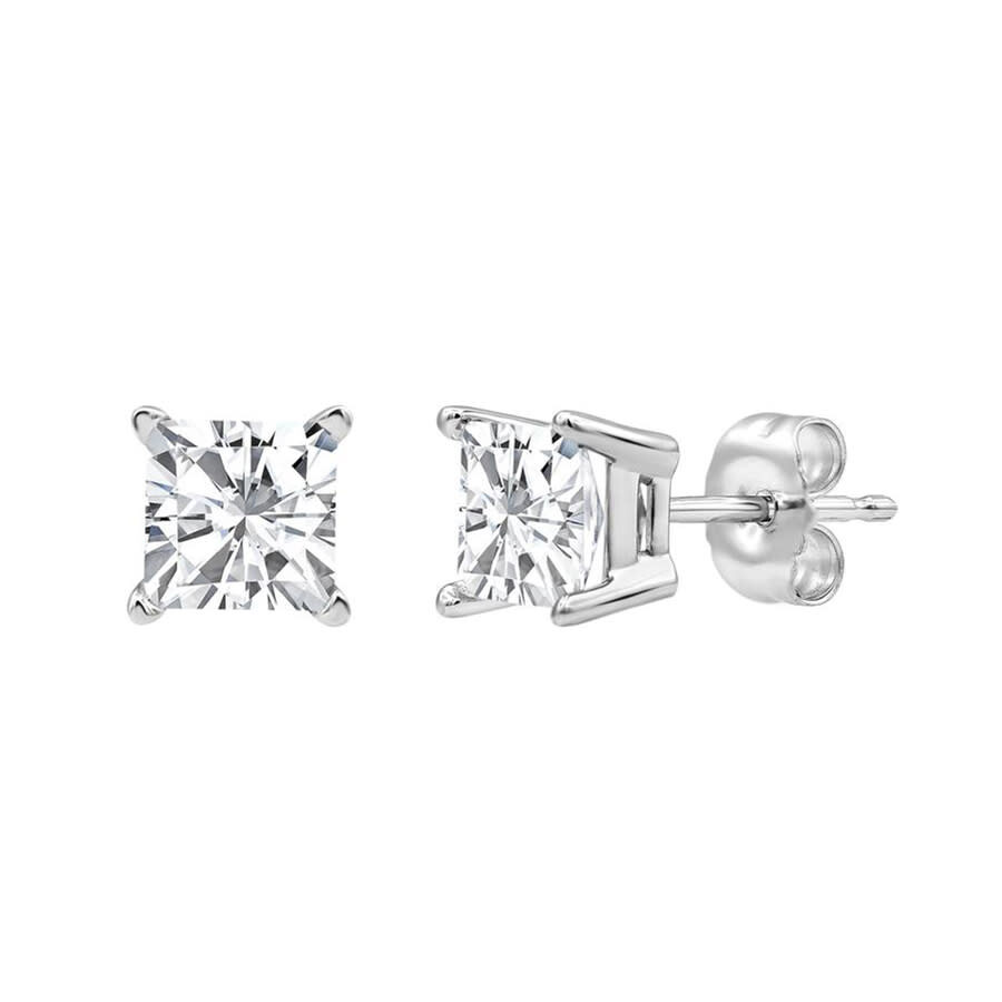 Brilliant Diamond 14kt White Gold 1.50 Carat Lab Grown Diamond Stud Earrings For Women In White