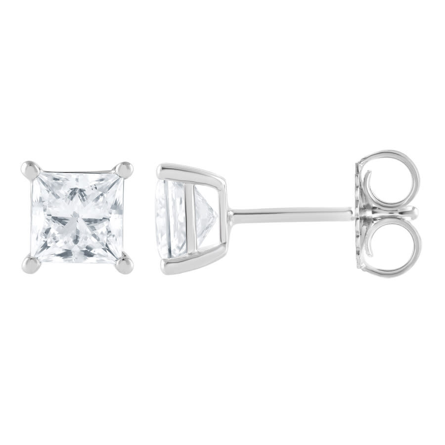 Brilliant Diamond 14kt White Gold 1.60 Carat Lab Grown Diamond Stud Earrings For Women In White