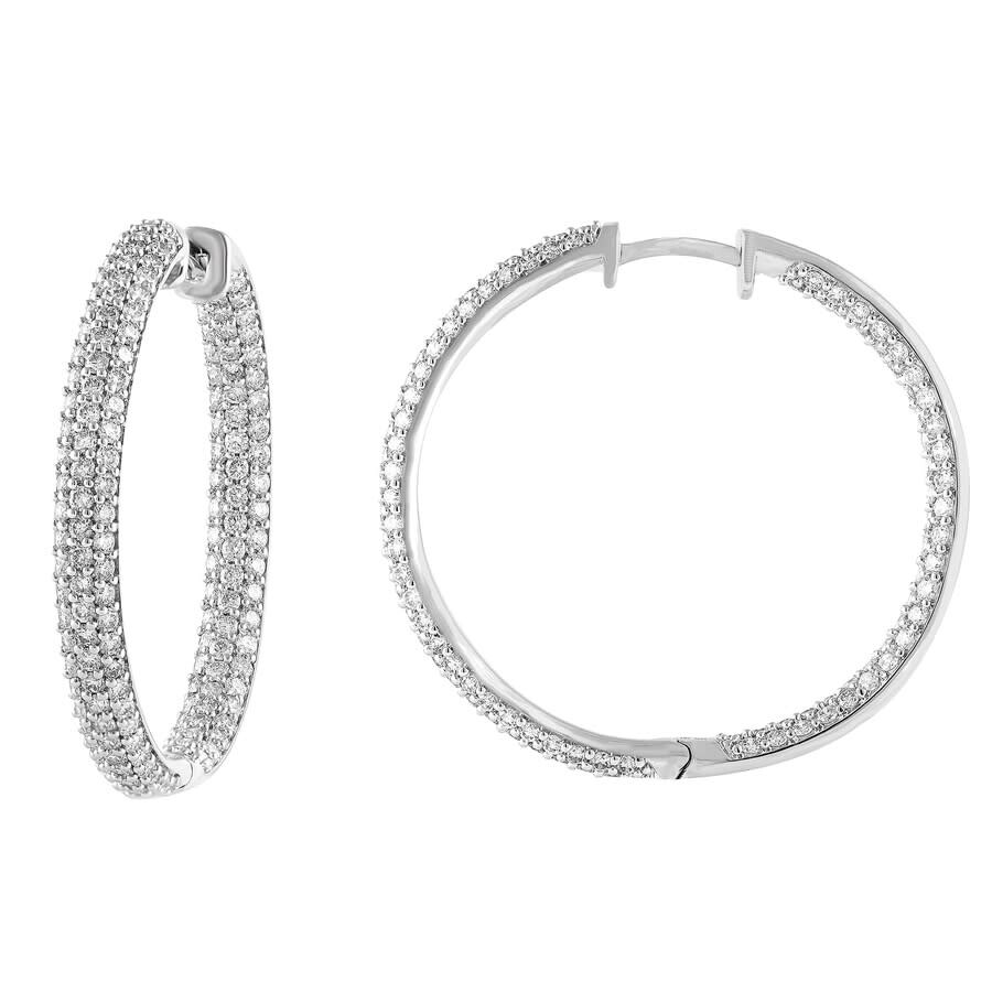 Brilliant Diamond 14kt White Gold 1.80 Carat Lab Grown Diamond Stud Earrings For Women In White