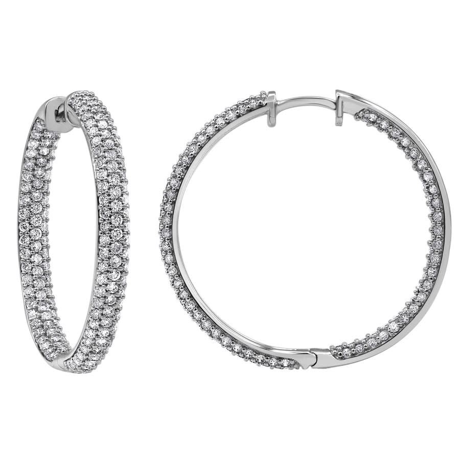 Brilliant Diamond 14kt White Gold 1.80 Carat Lab Grown Diamond Stud Earrings For Women In White