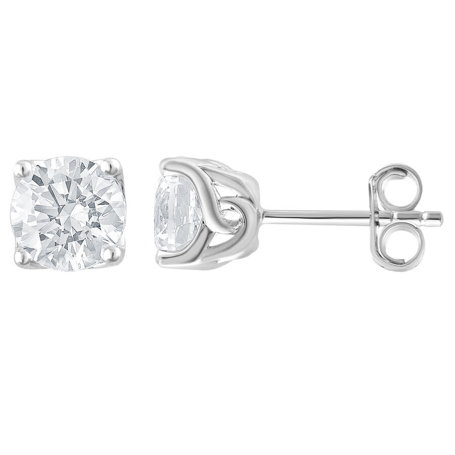 Brilliant Diamond 14kt White Gold 2.00 Carat Lab Grown Diamond Stud Earrings For Women In White