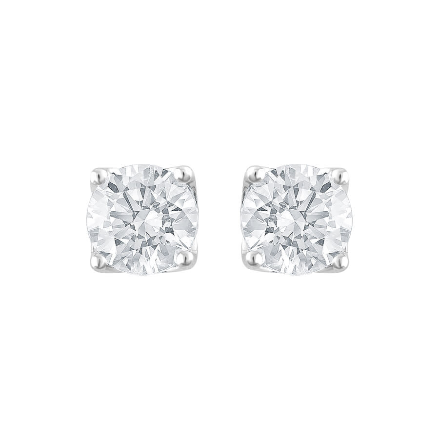 Brilliant Diamond 14kt White Gold 2.00 Carat Lab Grown Diamond Stud Earrings For Women In White