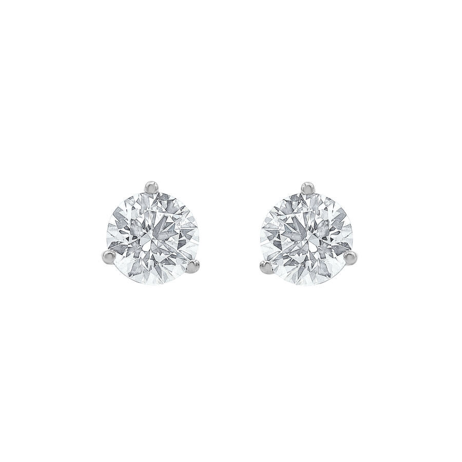 Brilliant Diamond 14kt White Gold 2.00 Carat Lab Grown Diamond Stud Earrings For Women In White