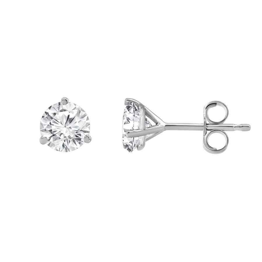 Brilliant Diamond 14kt White Gold 2.00 Carat Lab Grown Diamond Stud Earrings For Women In White