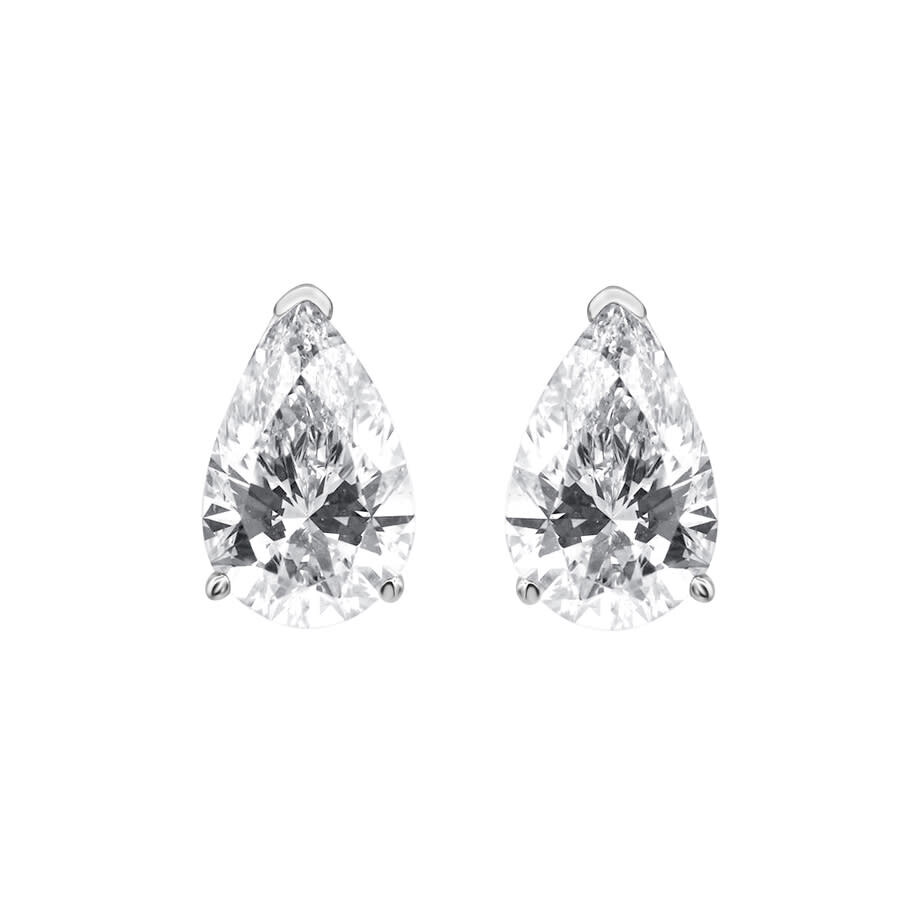 Brilliant Diamond 14kt White Gold 3.00 Carat Lab Grown Diamond Stud Earrings For Women