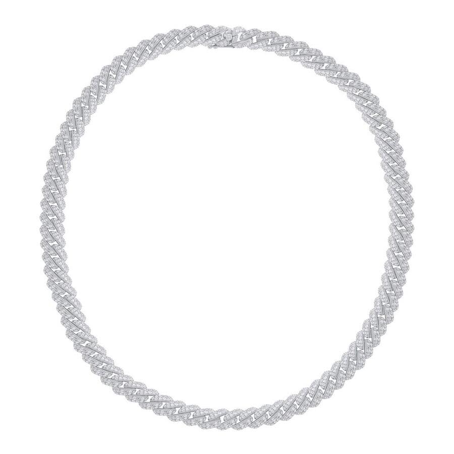 Brilliant Diamond 15 Ctw Lab Grown Diamond Men's Cuban Curb Chain In Metallic