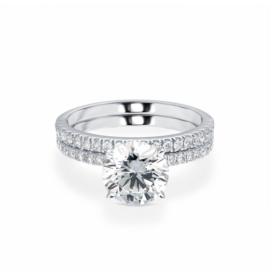 Brilliant Diamond 2 1/2 Carat Round Lab Grown Diamond Wedding