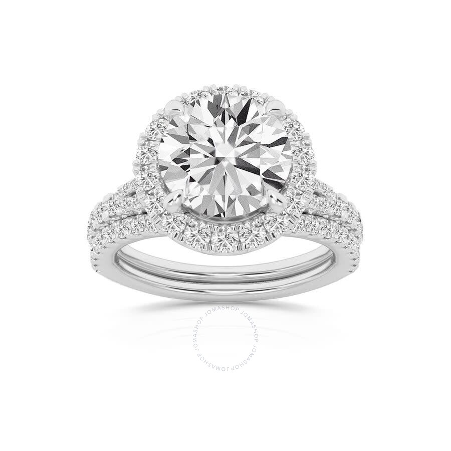 Brilliant Diamond 3.75 Carat Round Diamond Halo Bridal Set For Women | Lab Grown Diamond Engagement