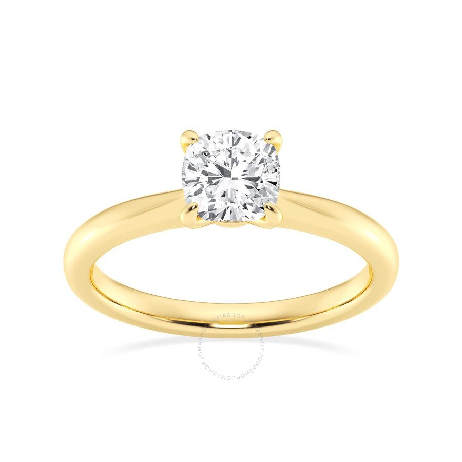 Brilliant Diamond Lab Grown 1 Carat Diamond Engagement Ring For Women  Prong Set Solitaire Cushion C