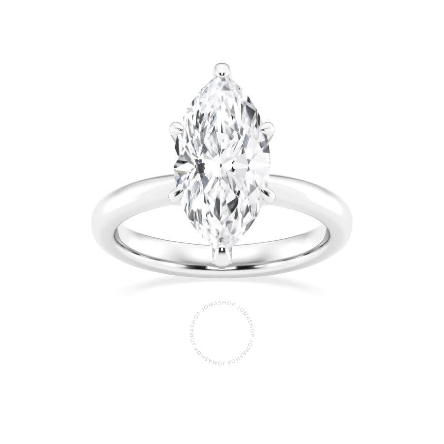 Brilliant Diamond Lab Grown 3 Carat Diamond Engagement Ring For Women Prong Set Solitaire Marquise