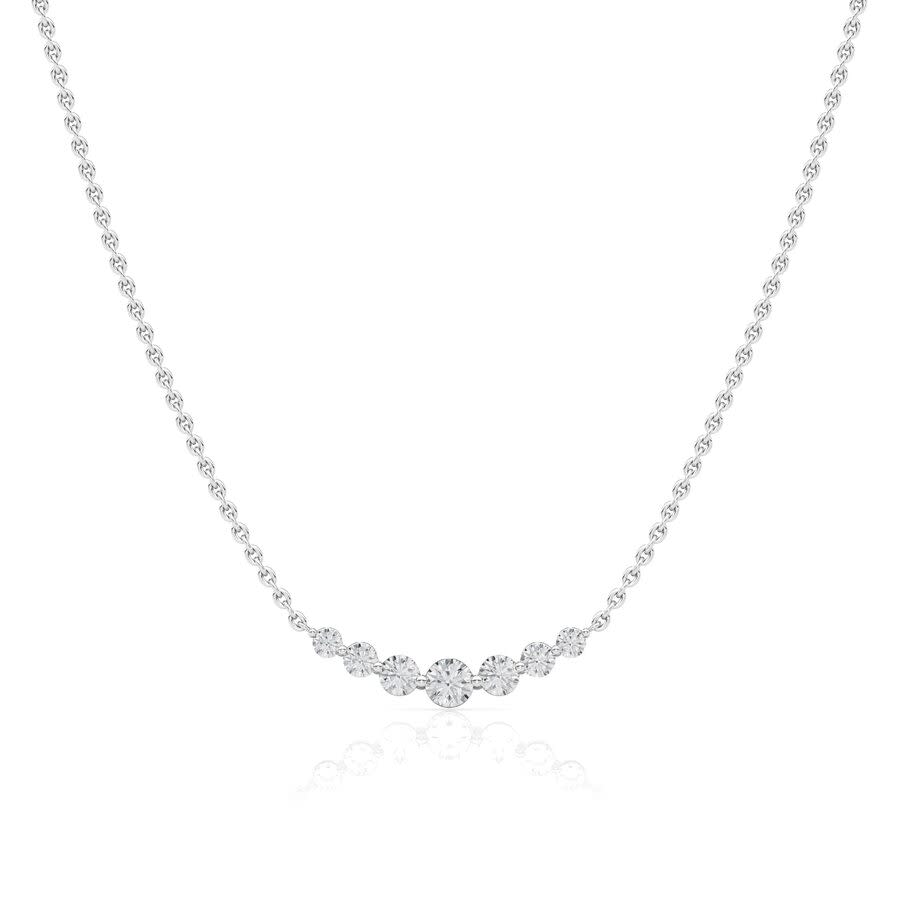 Brilliant Diamond Smile 7 stone necklace LGDKN37325-1CT-DW4