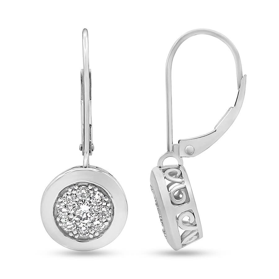 Brilliant Diamond Sterling Silver 0.70 Carat Lab Grown Diamond Drop Earrings For Women In White