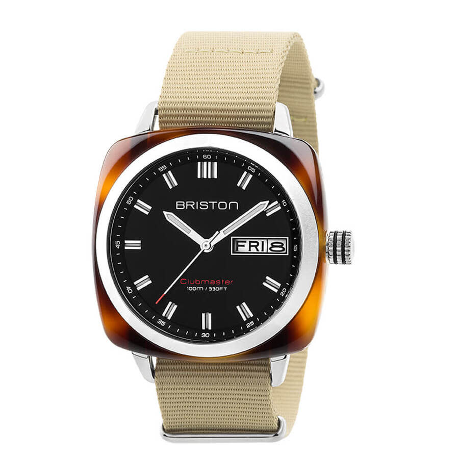 Briston Clubmaster Black Dial Men's Watch 17342.SA.TS.1.NK